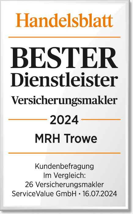 MRH Trowe ist Bester Dienstleister 2024 bei den Versicherungsmaklern - Handelsblatt